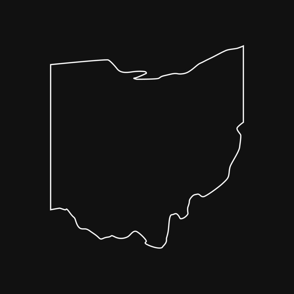 Ohio map illustrated vector