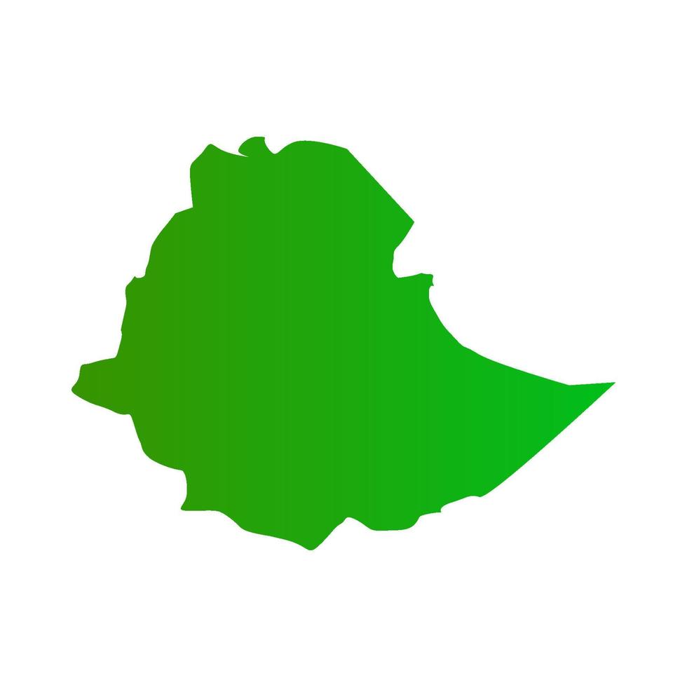 Ethiopia map on white background vector