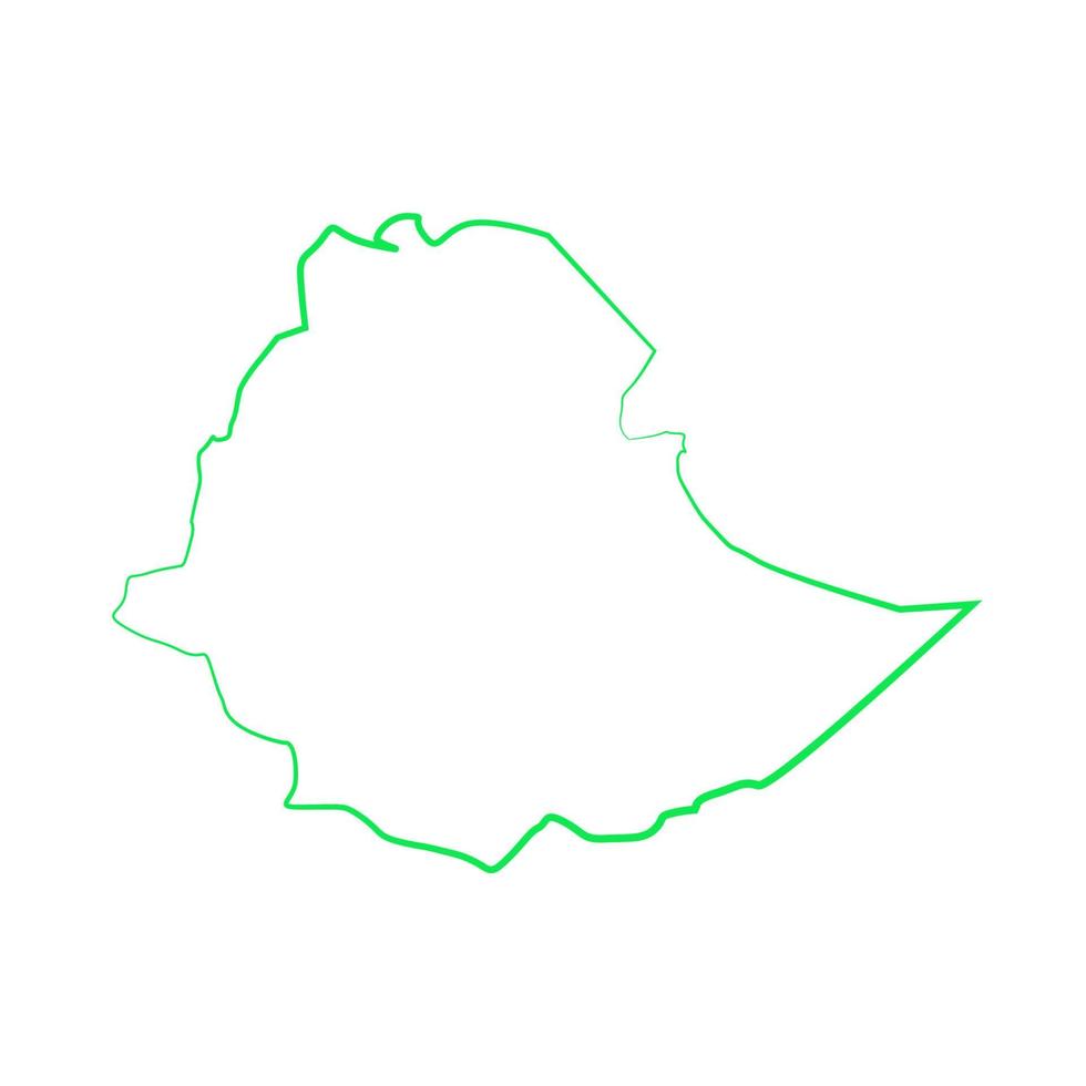 Ethiopia map on white background vector