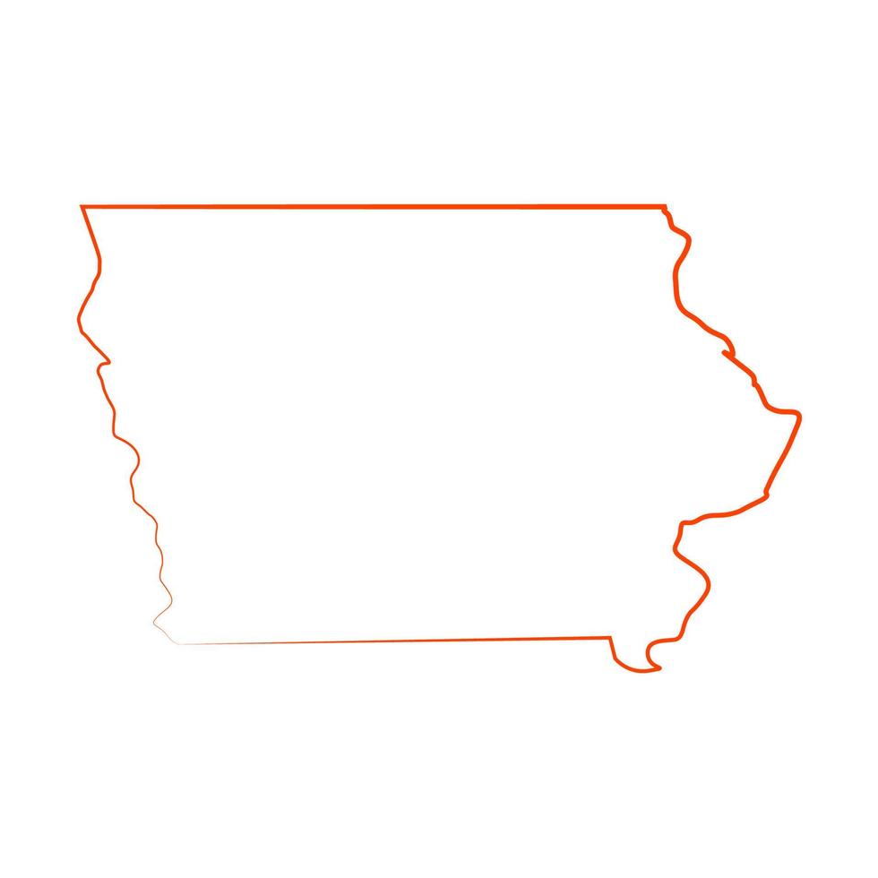 Iowa map on white background vector