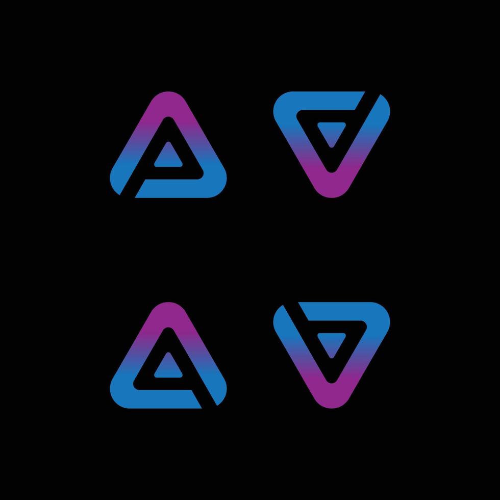 logo vector carta triangulo