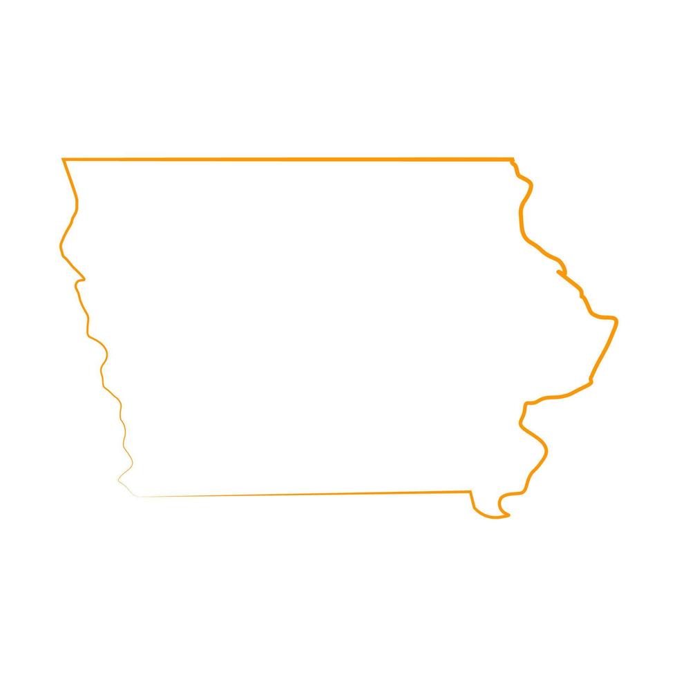 Iowa map on white background vector