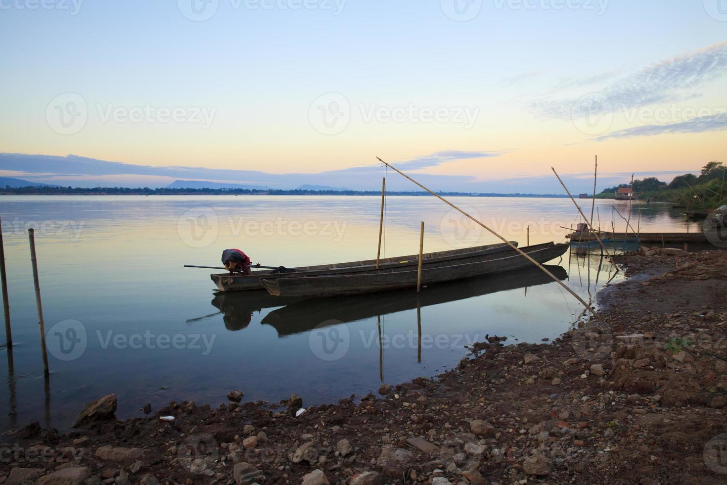 Fishing boats in the Mekong River photo