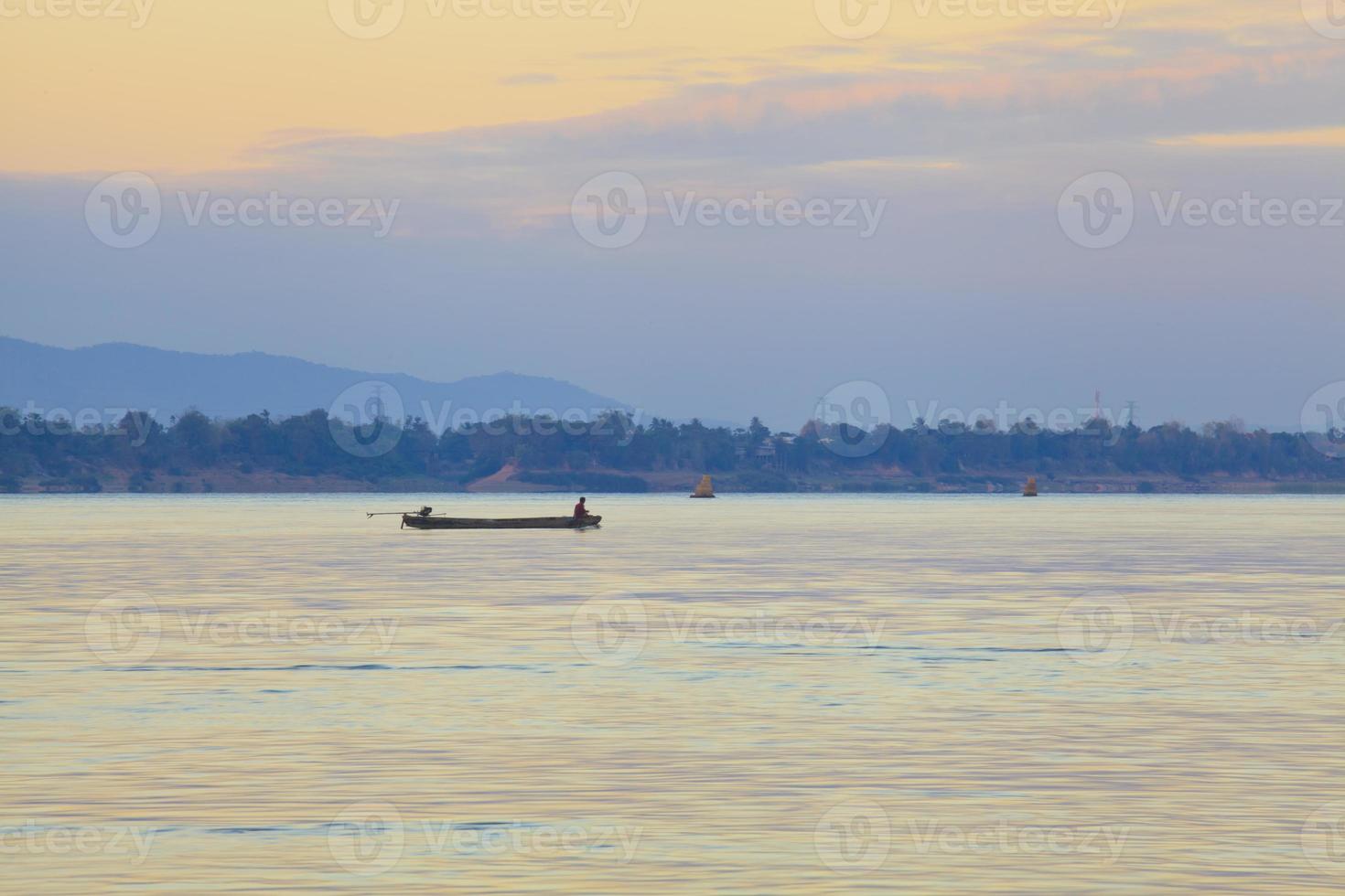 Fishing boats in the Mekong River photo