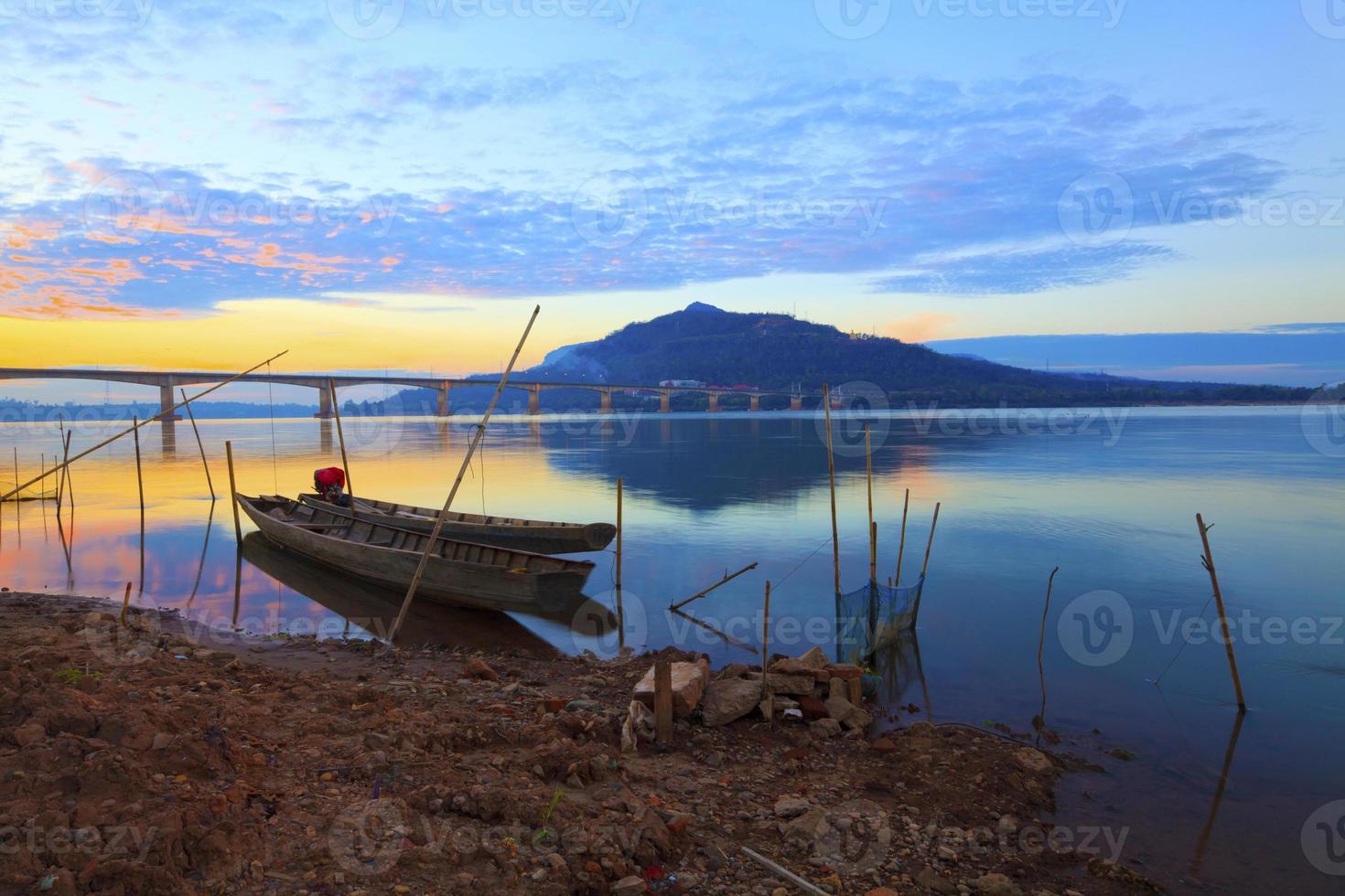 Fishing boats in the Mekong River photo
