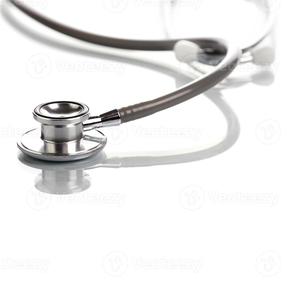 Stethoscope on white background photo