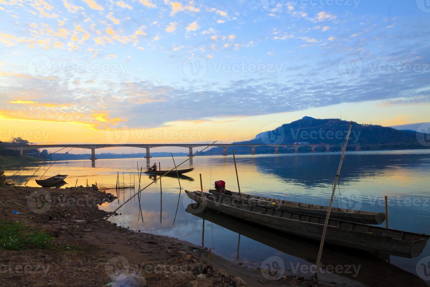 Fishing boats in the Mekong River photo