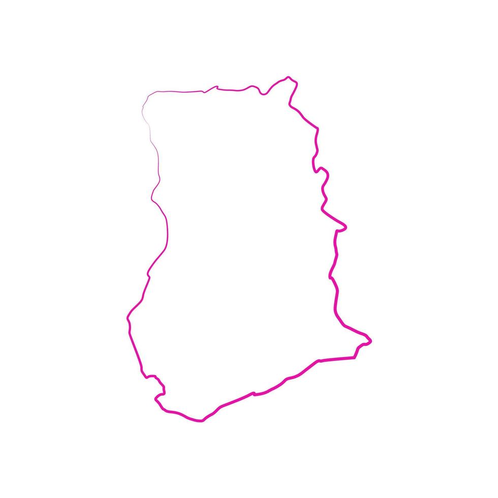 Ghana map on white background vector