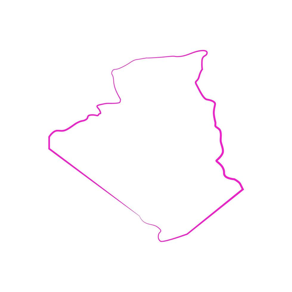 Algeria map on white background vector