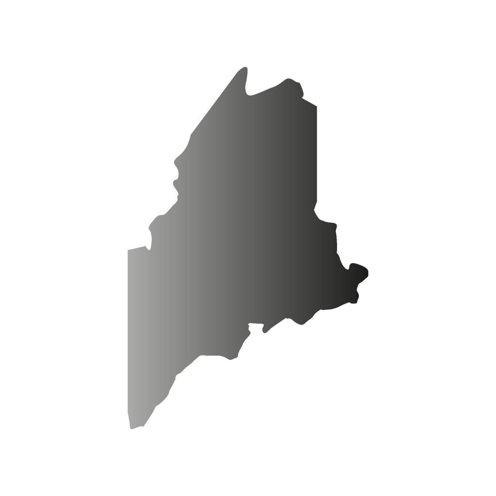 Maine map on white background vector
