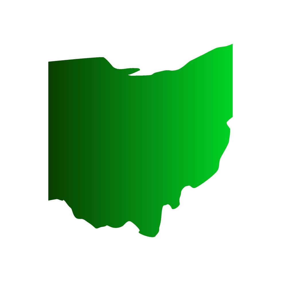 mapa de ohio ilustrado vector