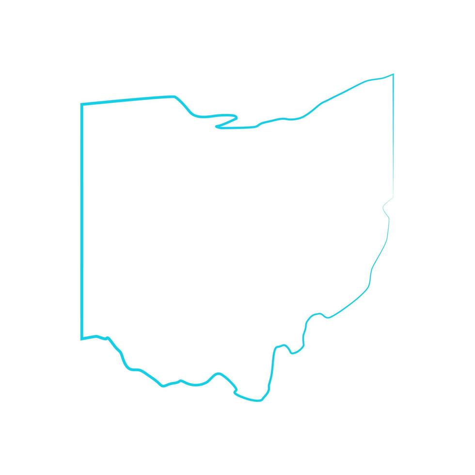 mapa de ohio ilustrado vector