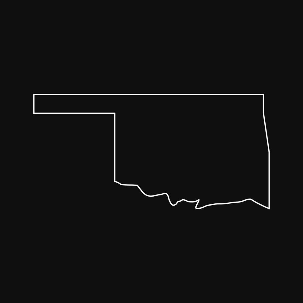 Oklahoma map illustrated vector