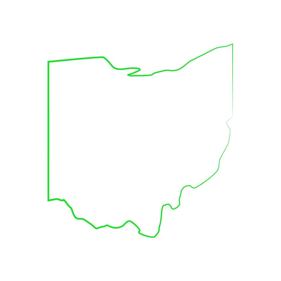 mapa de ohio ilustrado vector