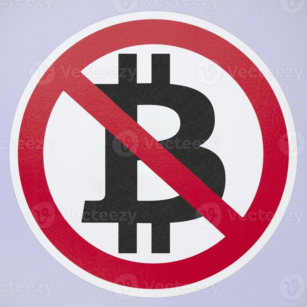 sin signo de bitcoin foto