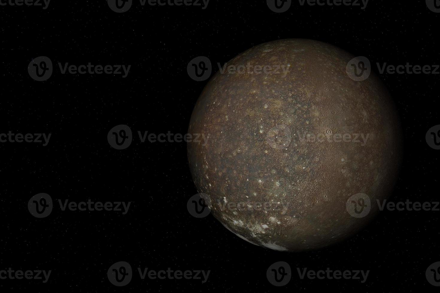 callisto, la luna de júpiter - sistema solar foto