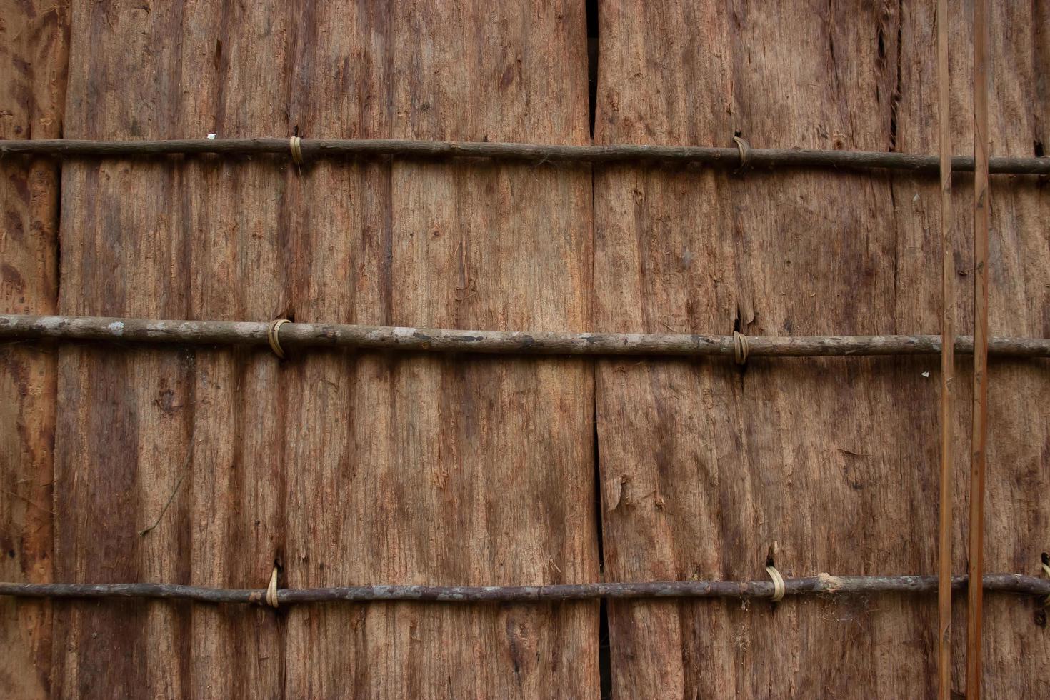 tree bark texture made into a simple house wall photo