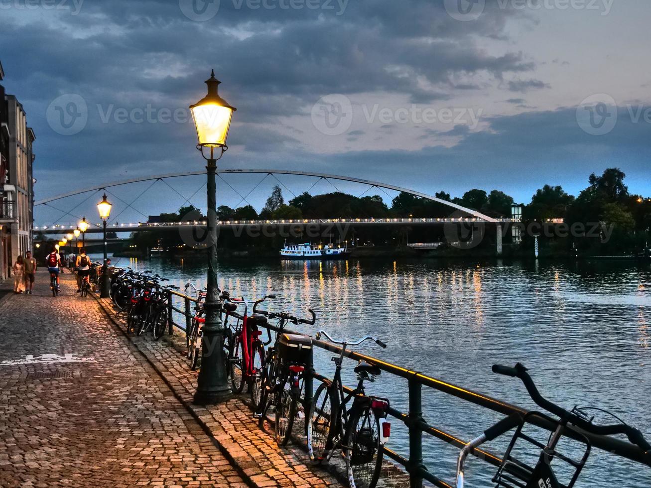 The city of Maastricht at the river Maas photo