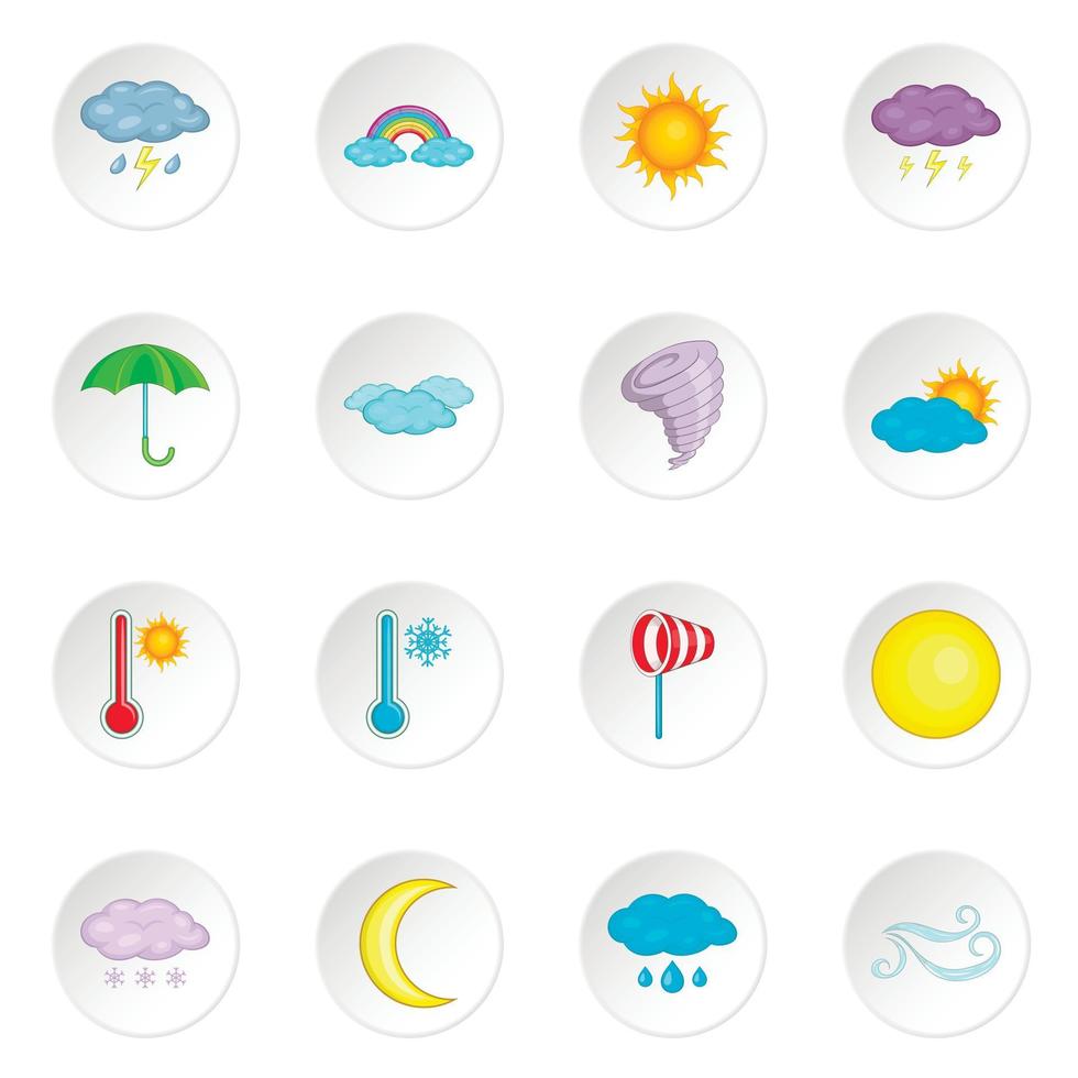 conjunto de iconos de clima vector