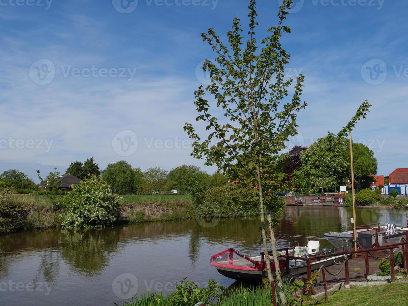 the harbor of Greetsiel in germany photo