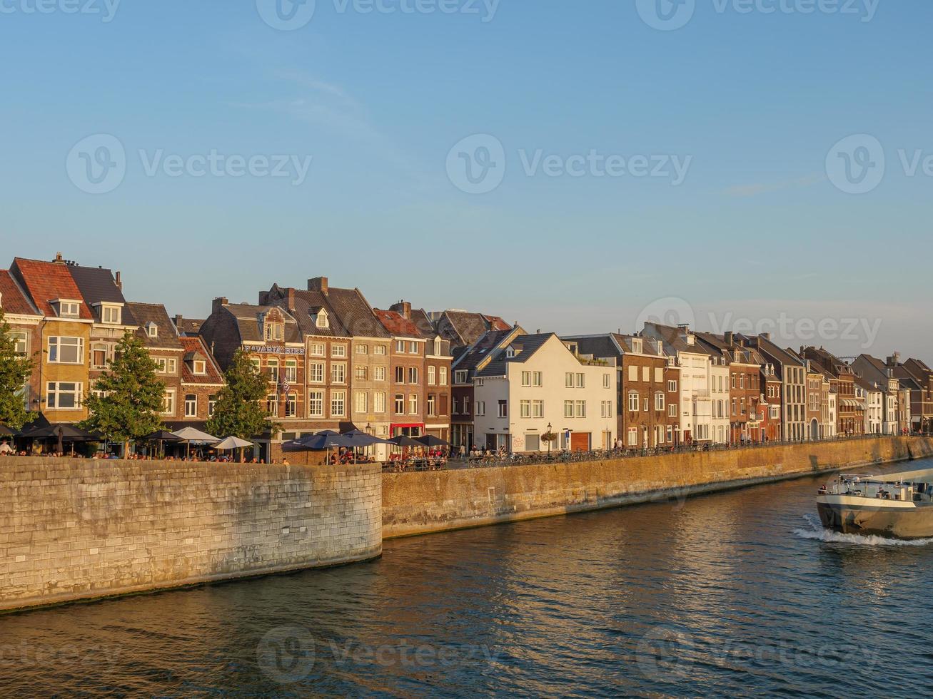 The city of Maastricht at the river Maas in the netherlands photo