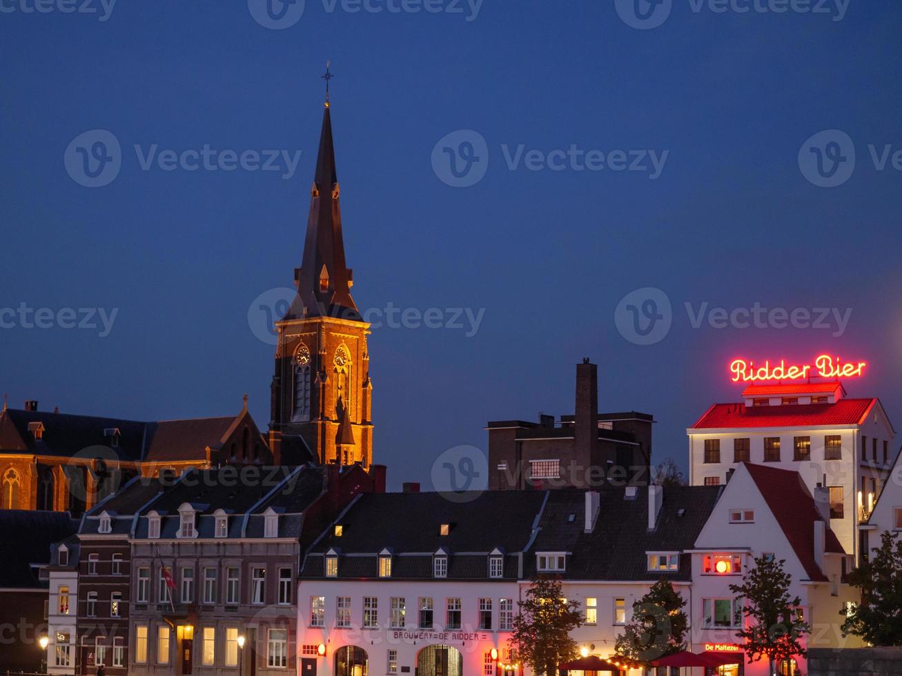 The city of Maastricht at the river Maas in the netherlands photo