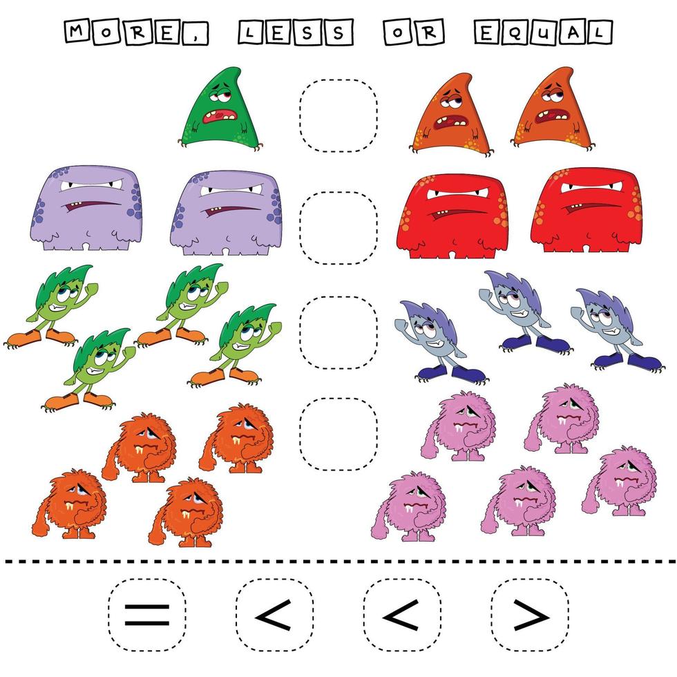 counting game with monsters vector