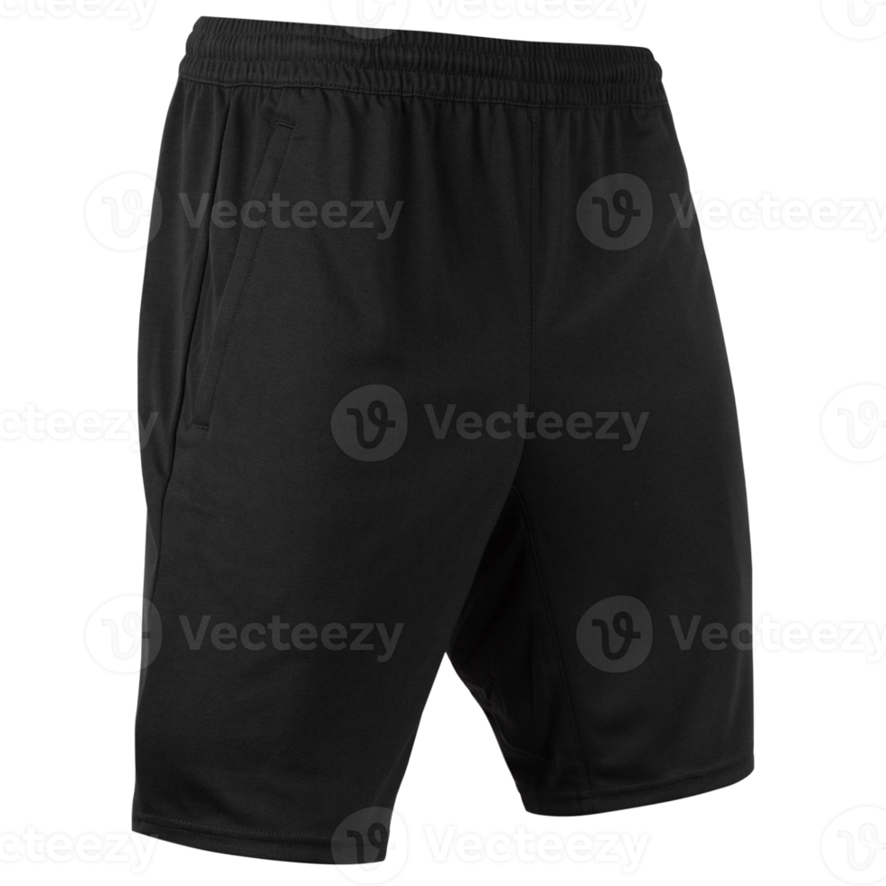 Black shorts mockup cutout, Png file