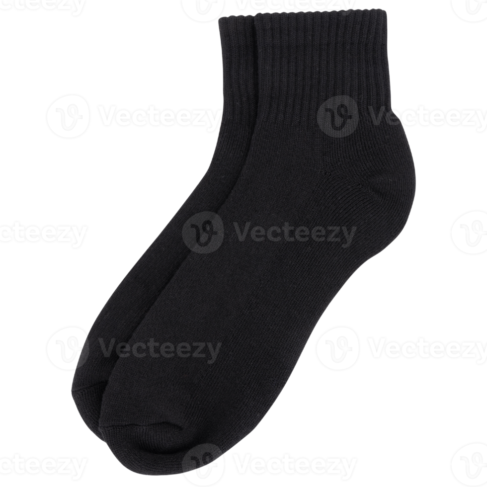 Black socks mockup cutout, Png file