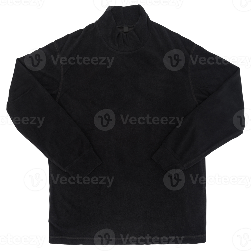 Black long sleeve T shirt mockup cutout, Png file