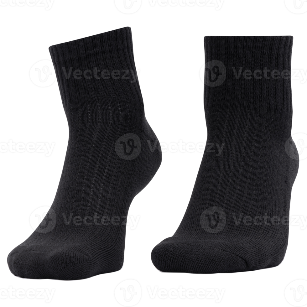 schwarze Socken-Mockup-Ausschnitt, png-Datei png