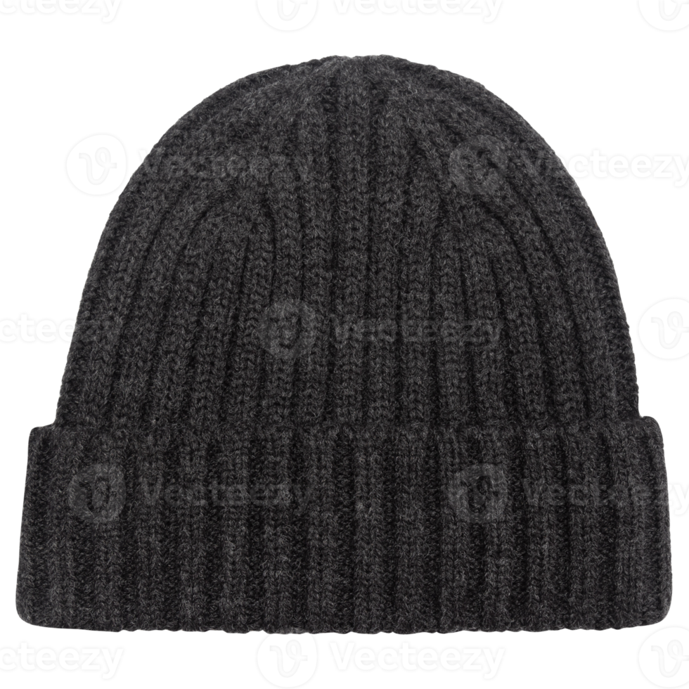 Gray beanie mockup cutout, Png file