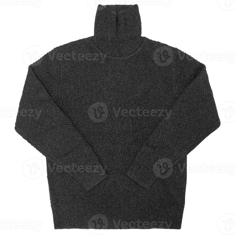 Gray sweater mockup cutout, Png file