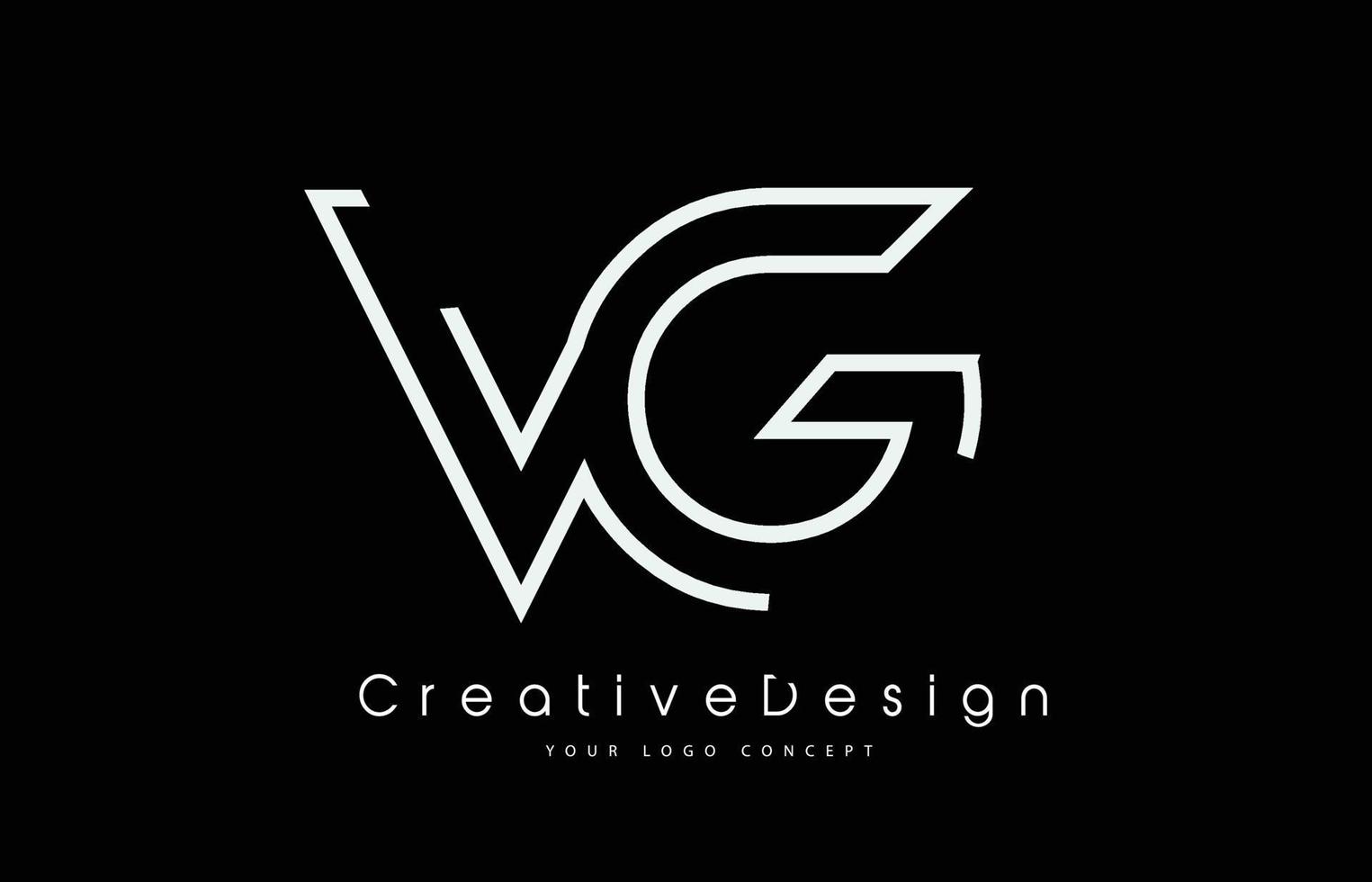 VG V G Letter Logo Design in White Colors. vector