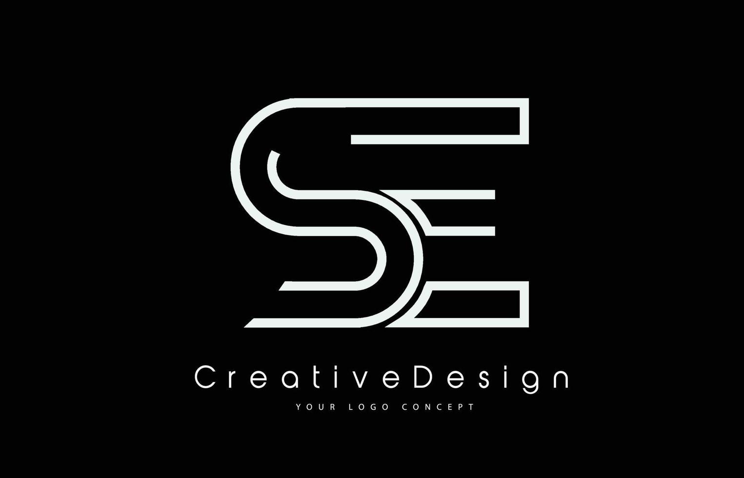 SE S E Letter Logo Design in White Colors. vector