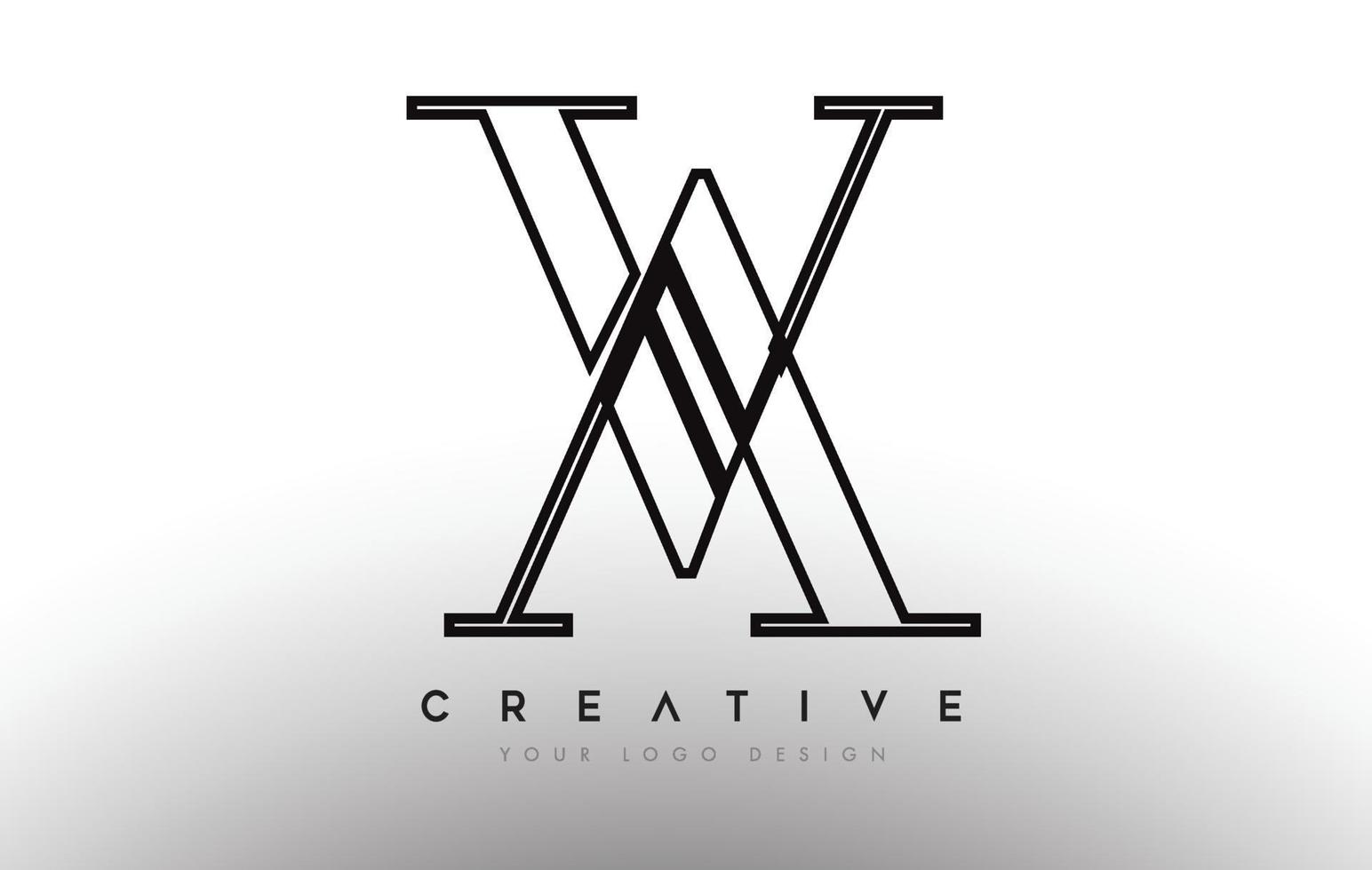 AV va letter design logo logotype icon concept with serif font and classic elegant style look vector