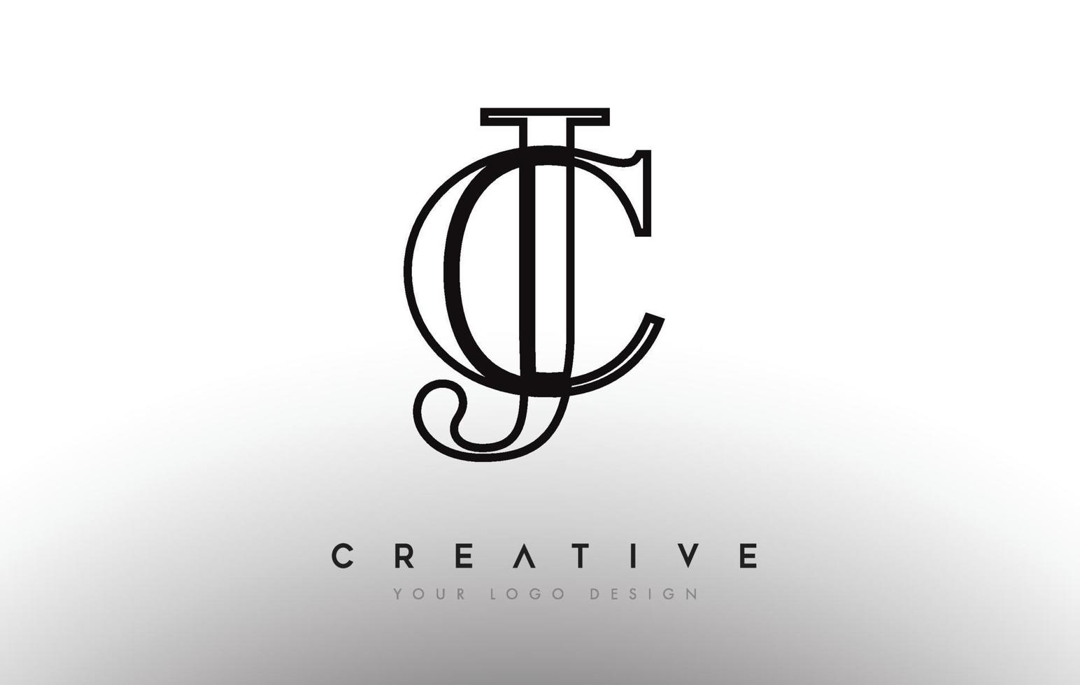 CJ cj letter design logo logotype icon concept with serif font and classic elegant style look vector