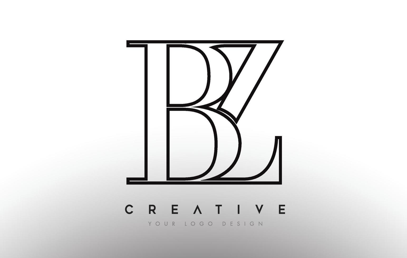 bz bz carta diseño logo logotipo icono concepto con fuente serif y estilo clásico y elegante look vector