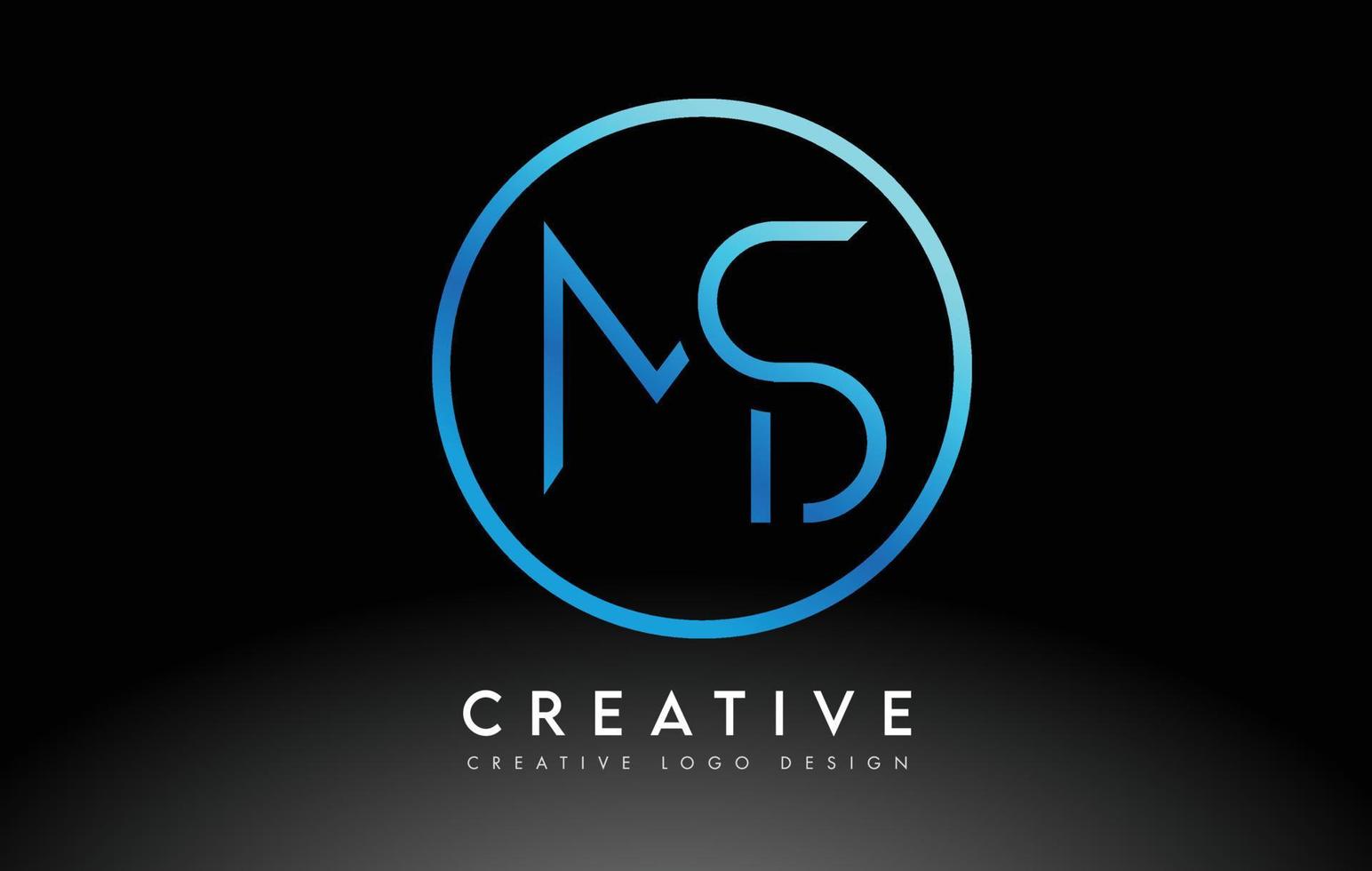 MS M S Letter Logo Design in White Colors. 8533156 Vector