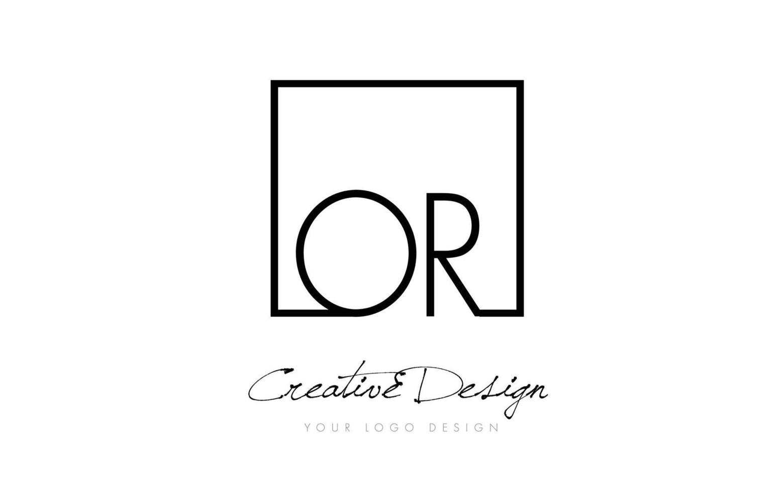 o diseño de logotipo de letra de marco cuadrado con colores blanco y negro. vector