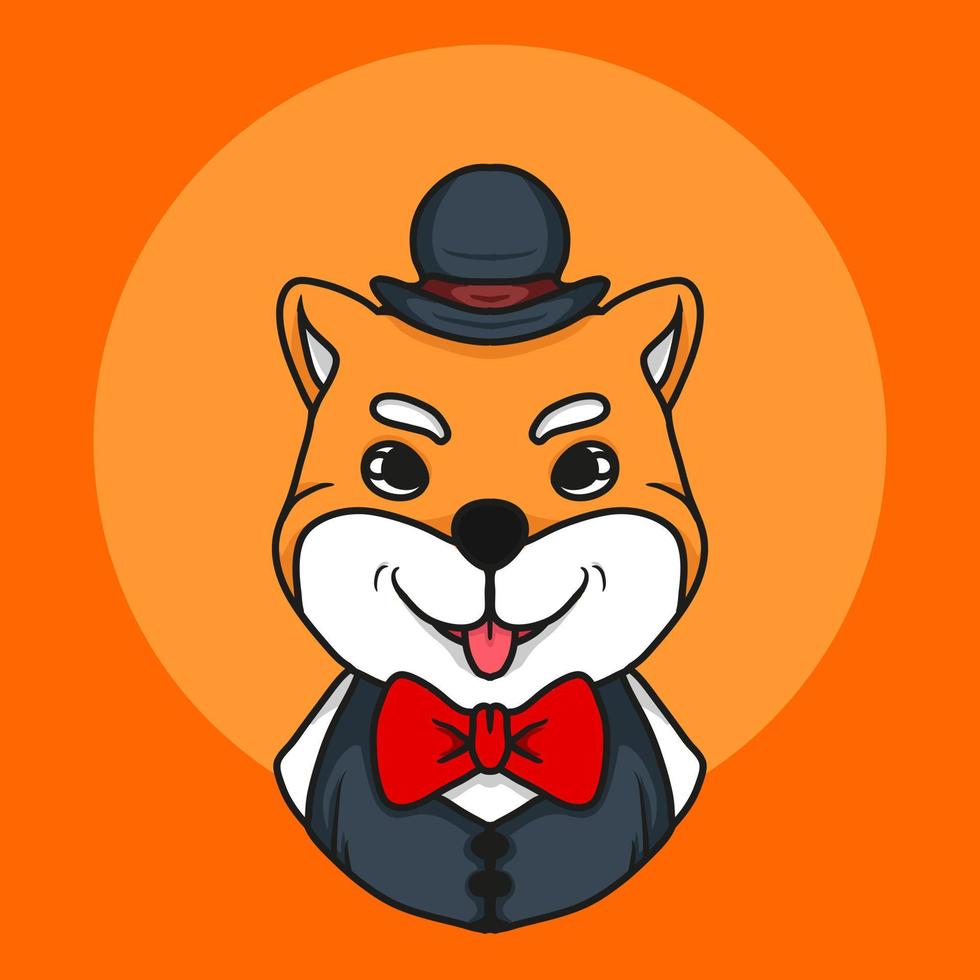 Cute Shiba Inu Vector Illustration
