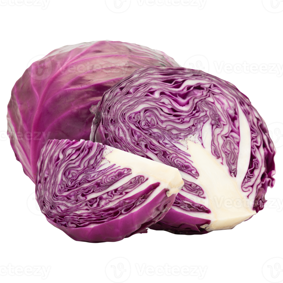 Red cabbage cutout, Png file