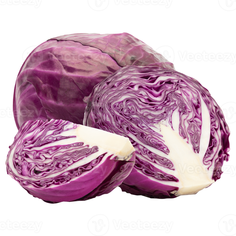 Red cabbage cutout, Png file
