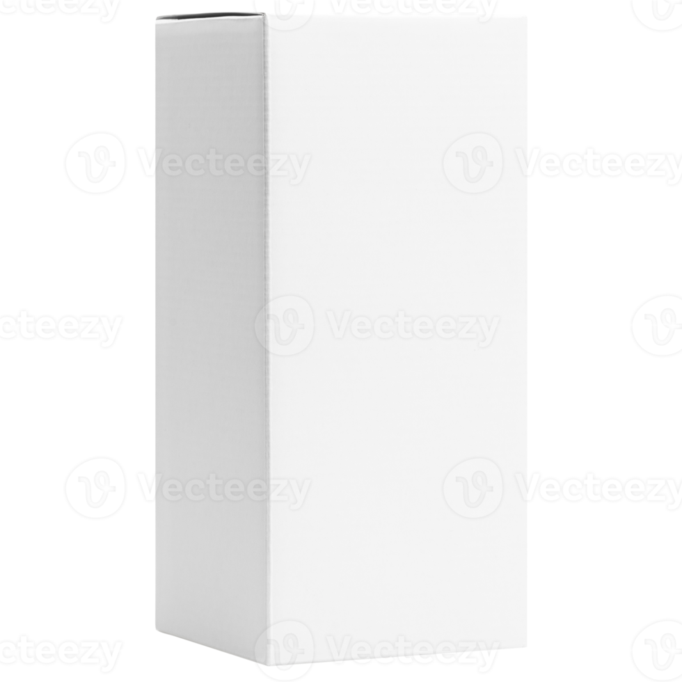 White tall box mockup cutout, Png file