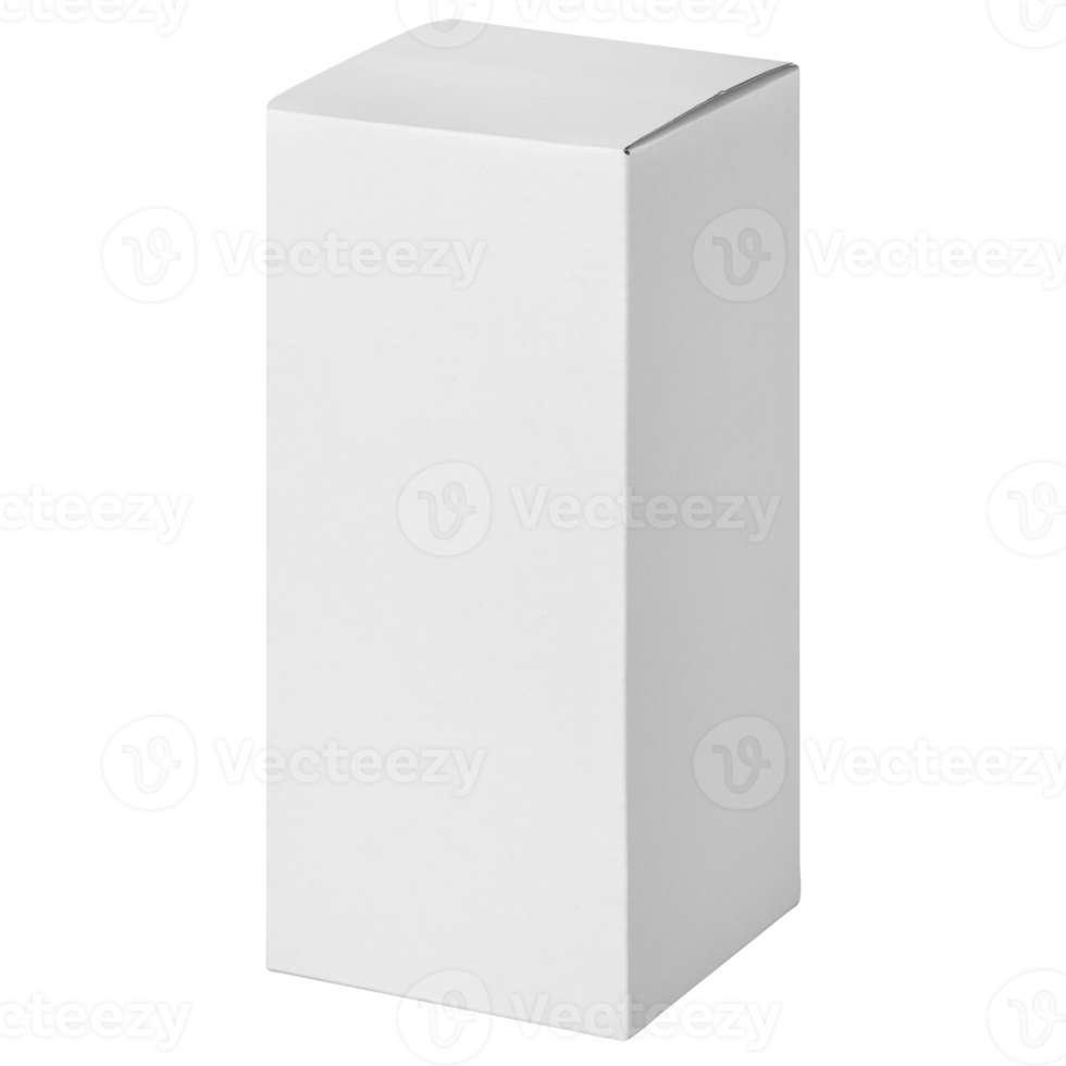White tall box mockup cutout, Png file