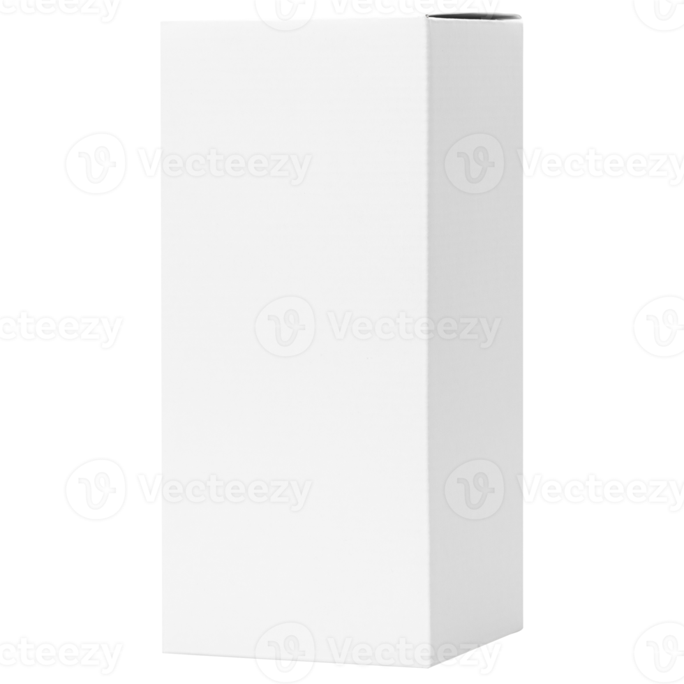 White tall box mockup cutout, Png file