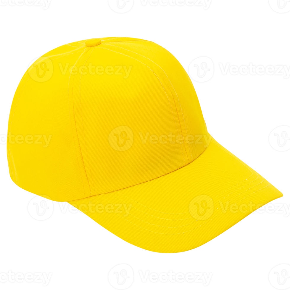 Yellow cap mockup cutout, Png file