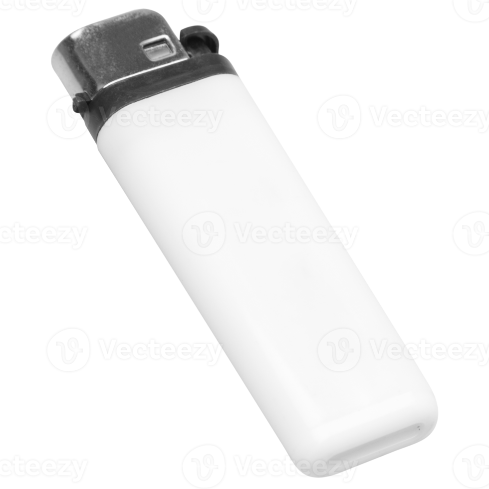 White lighter mockup cutout, Png file