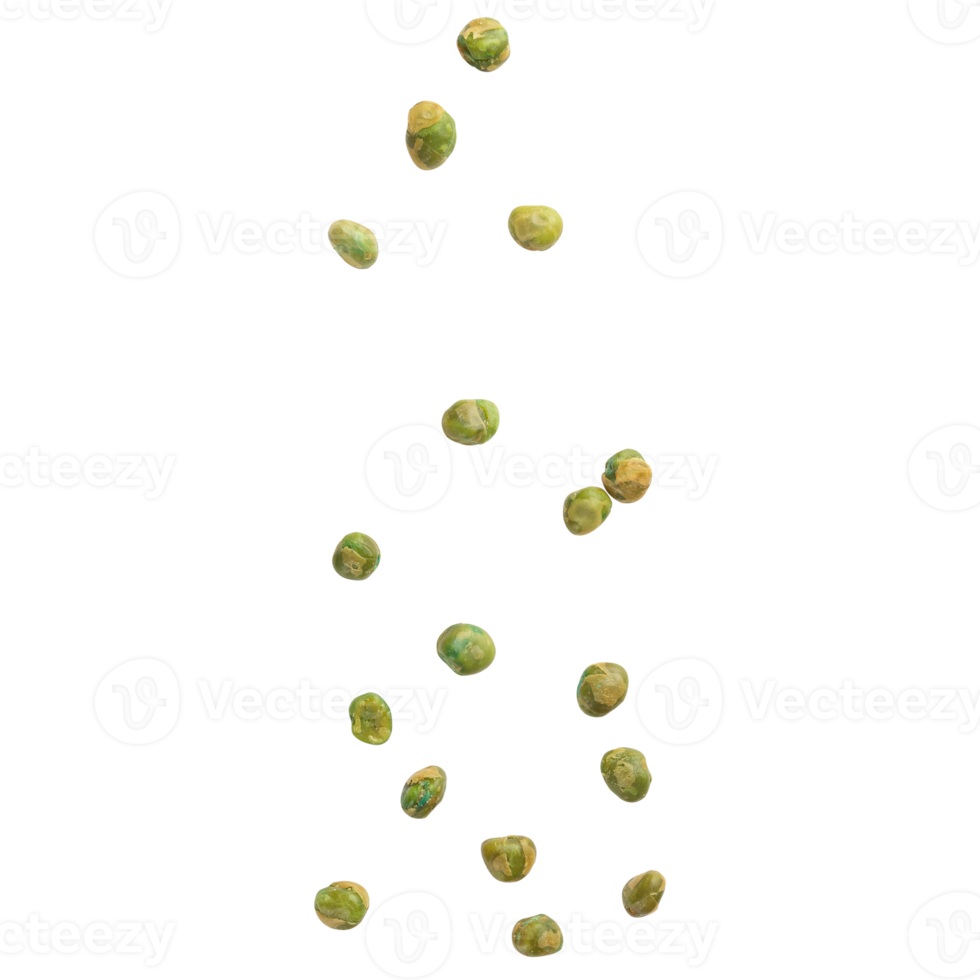 Falling green peas cutout, Png file