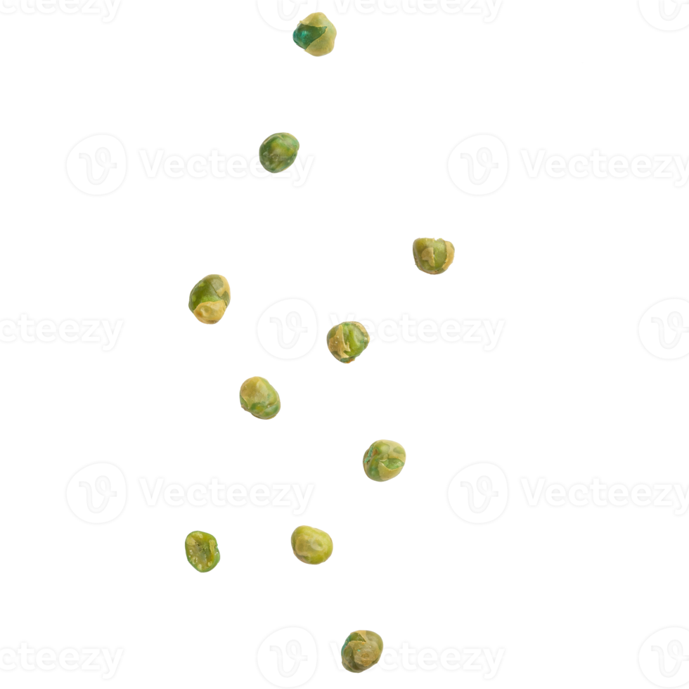 Falling green peas cutout, Png file